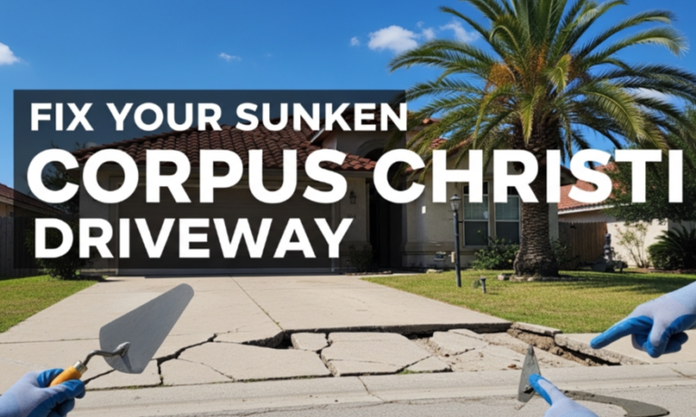 Fix Your Sunken Corpus Christi Driveway In 15 Minutes!
