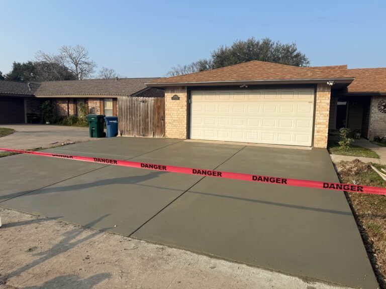 Concrete driveway install in Corpus Christi