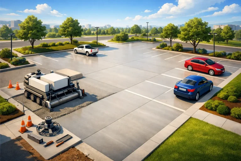 Concrete Parking Lot Paving That Lasts