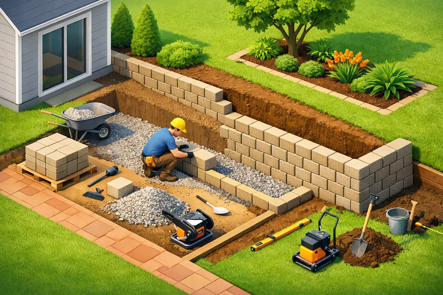 How to Build a Residential Retaining Wall