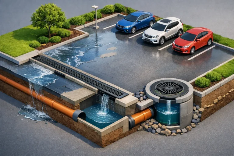 Parking Lot Drainage Design That Holds Up