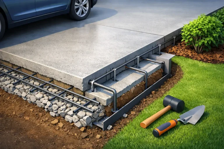 Concrete Driveway Edge Reinforcement Basics