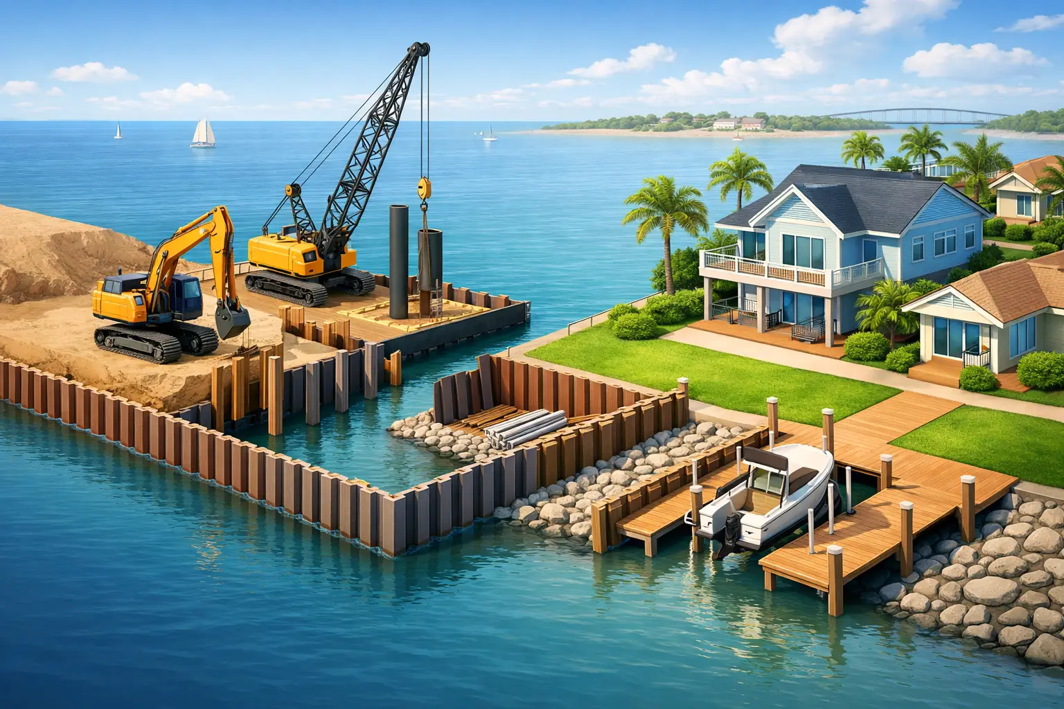 Bulkhead Construction in the Coastal Bend