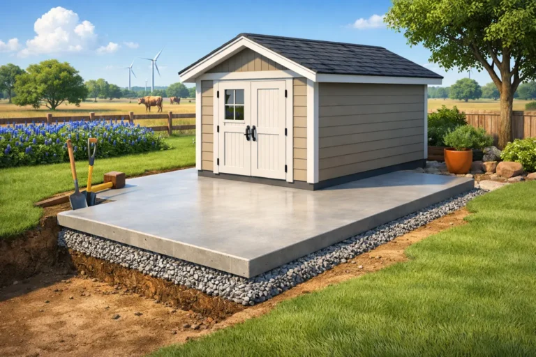 Concrete Pad for Shed That Holds Up in Texas