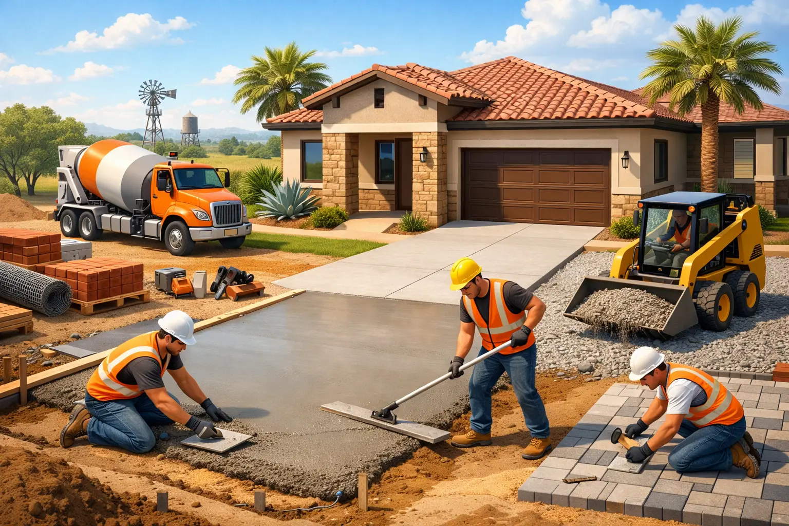 How Driveway Contractors Build for South Texas
