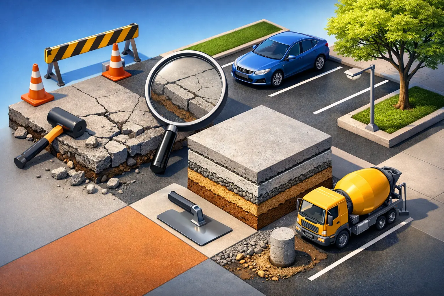 How to Choose Parking Lot Concrete That Lasts