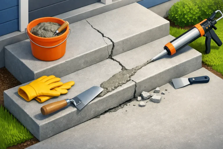 How to Repair Cracked Concrete Steps Safely