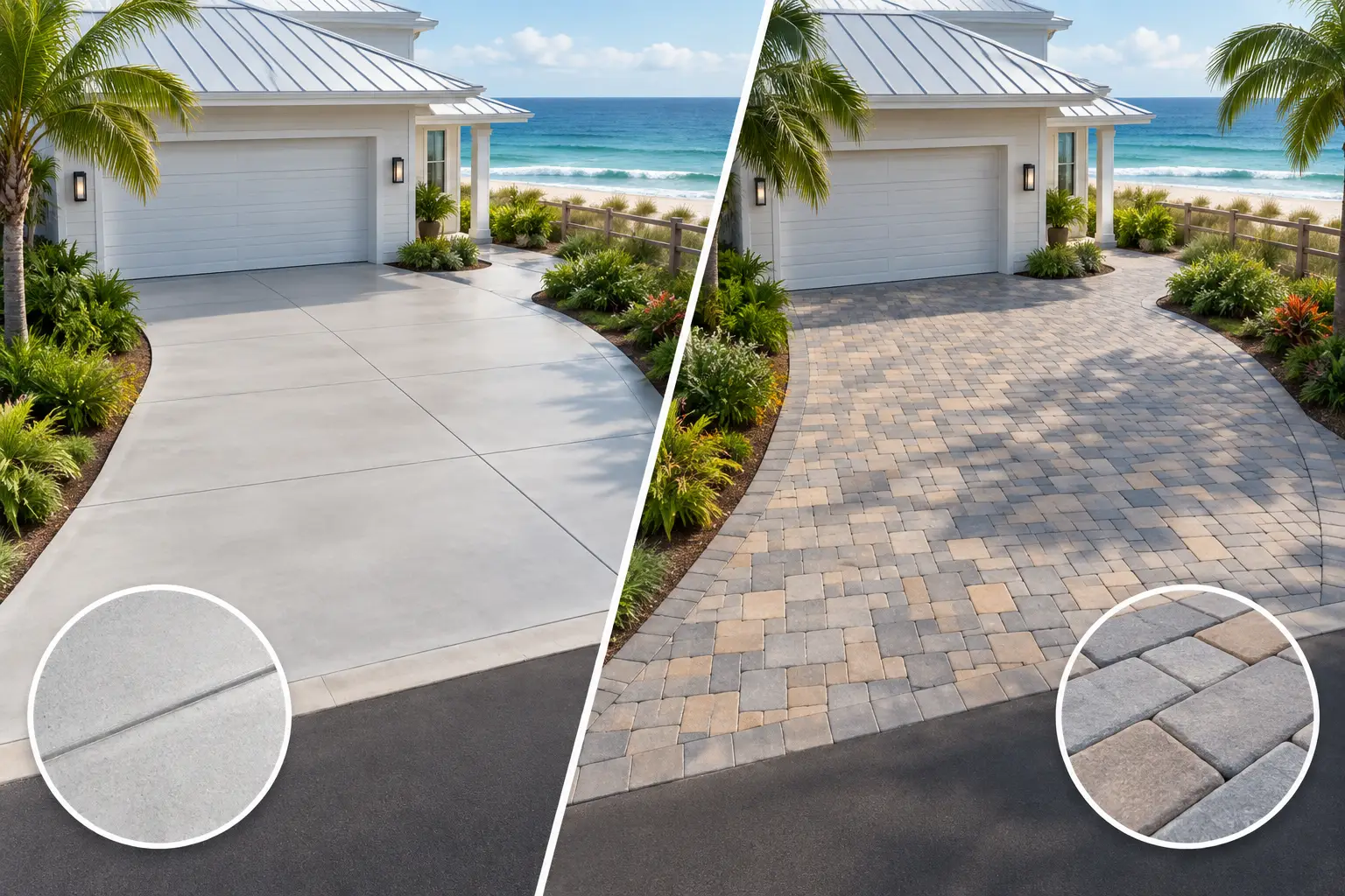 Concrete Versus Pavers for Coastal Driveways