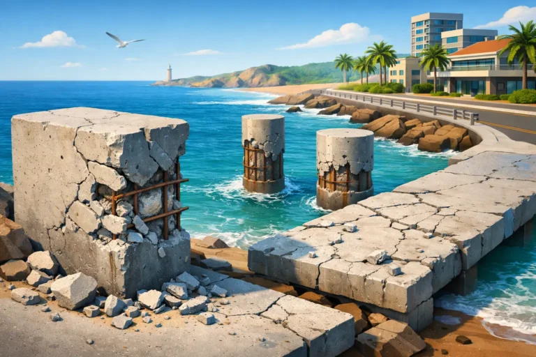 Why Concrete Flakes Near the Coast in Texas