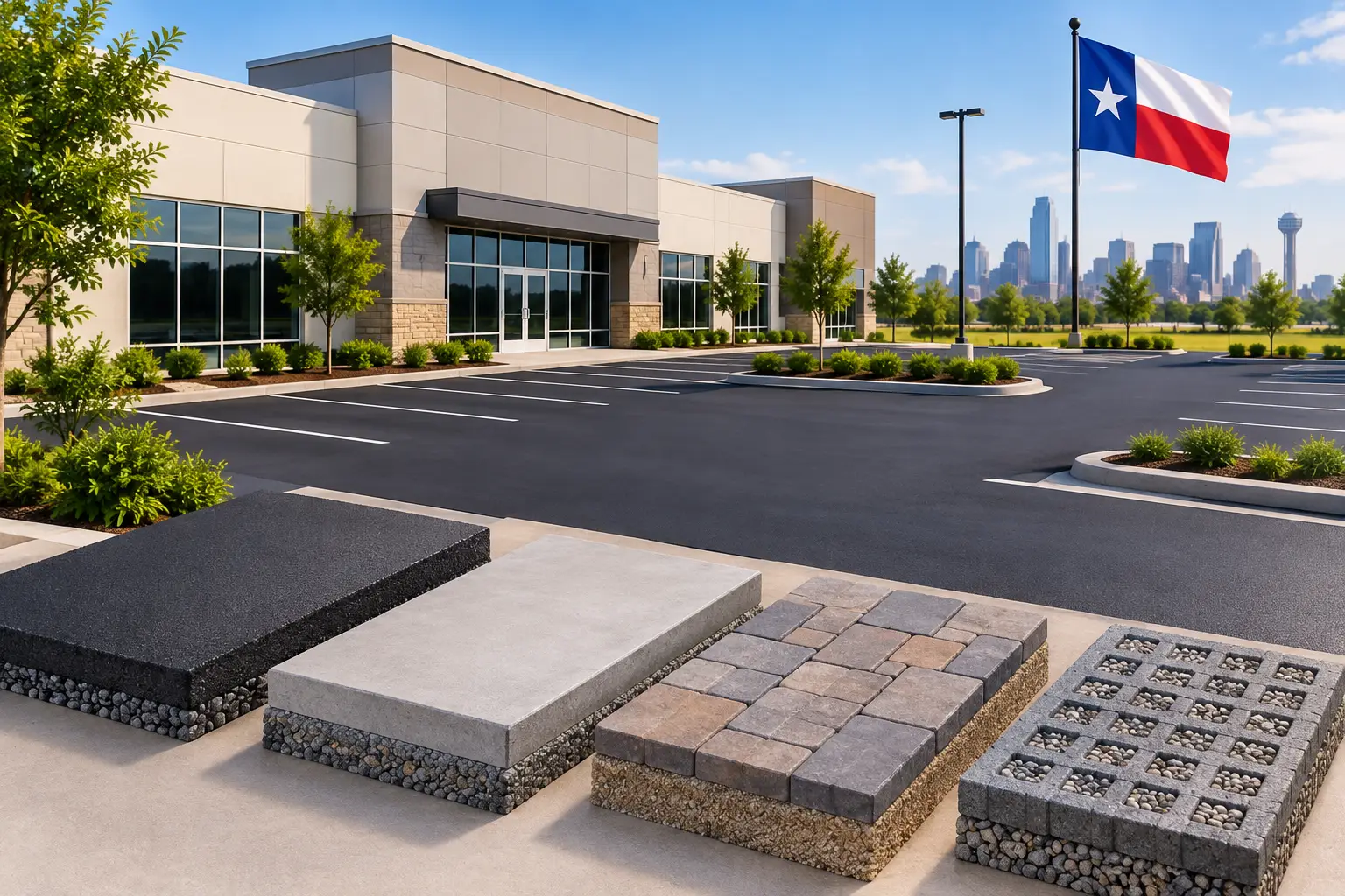 Best Commercial Paving Materials for Texas Sites